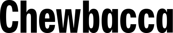 Vorschau des Bootsnamens "Chewbacca" als Schriftzug für "Bootsbeschriftung Fett 25"