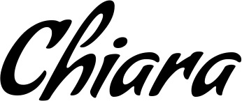 Vorschau des Bootsnamens "Chiara" als Schriftzug für "Bootsbeschriftung Klassisch 57"