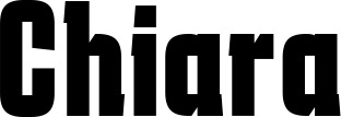 Vorschau des Bootsnamens "Chiara" als Schriftzug für "Bootsbeschriftung Fett 41"