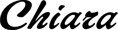 Vorschau des Bootsnamens "Chiara" als Schriftzug für "Bootsbeschriftung Klassisch 12"