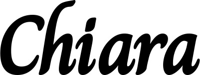 Vorschau des Bootsnamens "Chiara" als Schriftzug für "Bootsbeschriftung Klassisch 51"