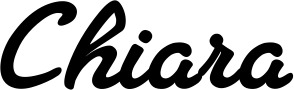 Vorschau des Bootsnamens "Chiara" als Schriftzug für "Bootsbeschriftung Klassisch 65"