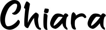 Vorschau des Bootsnamens "Chiara" als Schriftzug für "Bootsbeschriftung Klassisch 95"