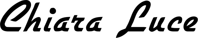 Vorschau des Bootsnamens "Chiara Luce" als Schriftzug für "Bootsbeschriftung Klassisch 66"