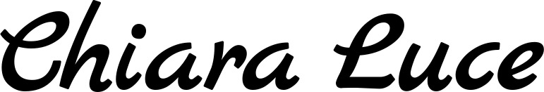 Vorschau des Bootsnamens "Chiara Luce" als Schriftzug für "Bootsbeschriftung Klassisch 45"