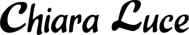 Vorschau des Bootsnamens "Chiara Luce" als Schriftzug für "Bootsbeschriftung Klassisch 15"