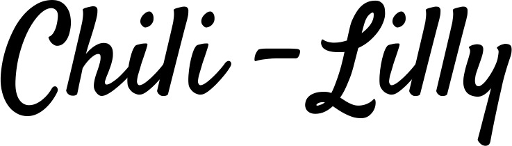 Vorschau des Bootsnamens "Chili -Lilly" als Schriftzug für "Bootsbeschriftung Klassisch 96"