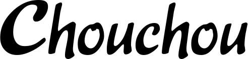 Vorschau des Bootsnamens "Chouchou" als Schriftzug für "Bootsbeschriftung Klassisch 15"