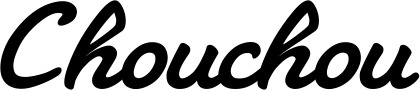 Vorschau des Bootsnamens "Chouchou" als Schriftzug für "Bootsbeschriftung Klassisch 65"