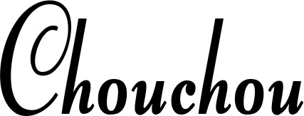 Vorschau des Bootsnamens "Chouchou" als Schriftzug für "Bootsbeschriftung Klassisch 76"