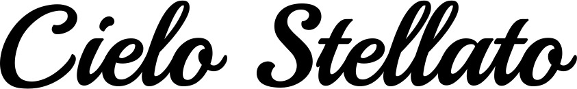 Vorschau des Bootsnamens "Cielo Stellato" als Schriftzug für "Bootsbeschriftung Klassisch 86"