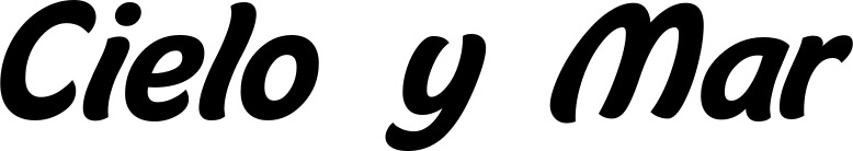 Vorschau des Bootsnamens "Cielo y Mar" als Schriftzug für "Bootsbeschriftung Klassisch 14"