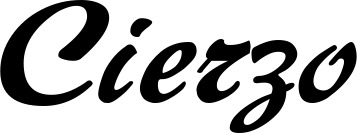 Vorschau des Bootsnamens "Cierzo" als Schriftzug für "Bootsbeschriftung Klassisch 12"
