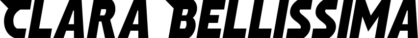 Vorschau des Bootsnamens "Clara Bellissima" als Schriftzug für "Bootsbeschriftung Neu 15"