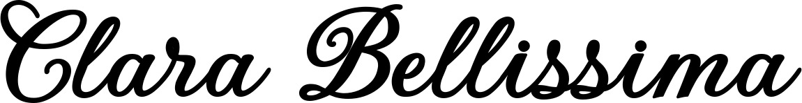 Vorschau des Bootsnamens "Clara Bellissima" als Schriftzug für "Bootsbeschriftung Klassisch 69"