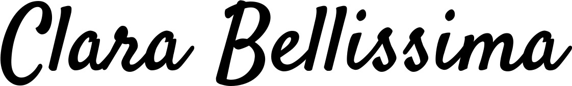 Vorschau des Bootsnamens "Clara Bellissima" als Schriftzug für "Bootsbeschriftung Klassisch 96"