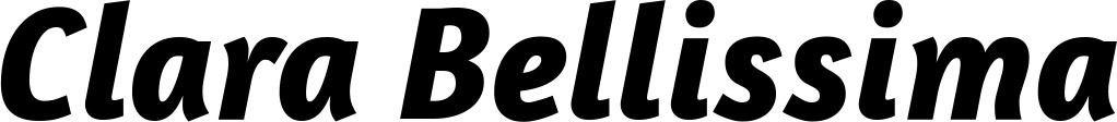 Vorschau des Bootsnamens "Clara Bellissima" als Schriftzug für "Bootsbeschriftung Kursiv 01"