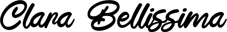 Vorschau des Bootsnamens "Clara Bellissima" als Schriftzug für "Bootsbeschriftung Klassisch 102"