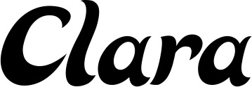 Vorschau des Bootsnamens "Clara" als Schriftzug für "Bootsbeschriftung Klassisch 33"