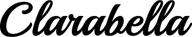 Vorschau des Bootsnamens "Clarabella" als Schriftzug für "Bootsbeschriftung Klassisch 86"