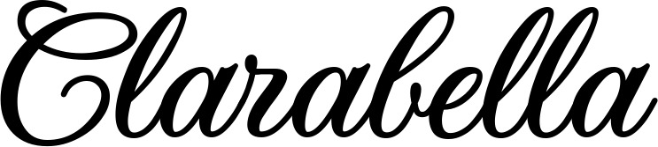 Vorschau des Bootsnamens "Clarabella" als Schriftzug für "Bootsbeschriftung Klassisch 70"