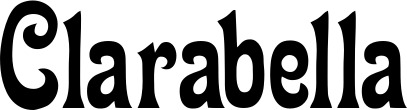 Vorschau des Bootsnamens "Clarabella" als Schriftzug für "Bootsbeschriftung Neu 44"