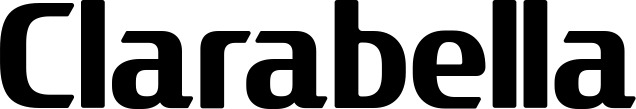 Vorschau des Bootsnamens "Clarabella" als Schriftzug für "Bootsbeschriftung Fett 22"