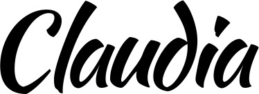 Vorschau des Bootsnamens "Claudia" als Schriftzug für "Bootsbeschriftung Klassisch 73"