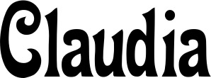Vorschau des Bootsnamens "Claudia" als Schriftzug für "Bootsbeschriftung Neu 44"