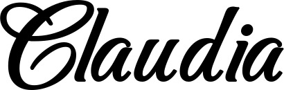 Vorschau des Bootsnamens "Claudia" als Schriftzug für "Bootsbeschriftung Klassisch 50"