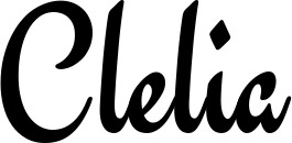 Vorschau des Bootsnamens "Clelia" als Schriftzug für "Bootsbeschriftung Klassisch 63"