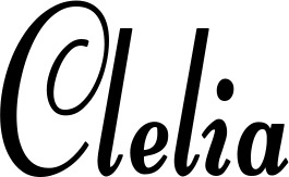 Vorschau des Bootsnamens "Clelia" als Schriftzug für "Bootsbeschriftung Klassisch 76"
