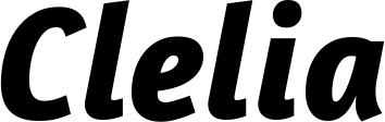 Vorschau des Bootsnamens "Clelia" als Schriftzug für "Bootsbeschriftung Kursiv 01"