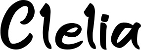 Vorschau des Bootsnamens "Clelia" als Schriftzug für "Bootsbeschriftung Klassisch 95"