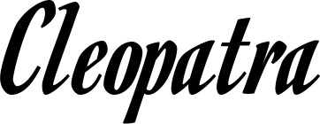 Vorschau des Bootsnamens "Cleopatra" als Schriftzug für "Bootsbeschriftung Klassisch 93"