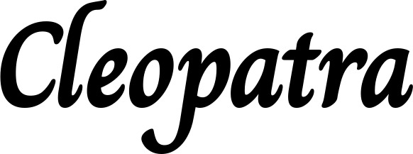 Vorschau des Bootsnamens "Cleopatra" als Schriftzug für "Bootsbeschriftung Klassisch 51"