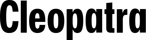 Vorschau des Bootsnamens "Cleopatra" als Schriftzug für "Bootsbeschriftung Fett 25"