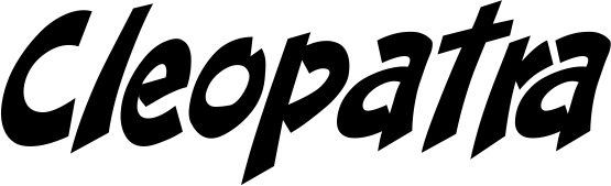 Vorschau des Bootsnamens "Cleopatra" als Schriftzug für "Bootsbeschriftung Klassisch 31"