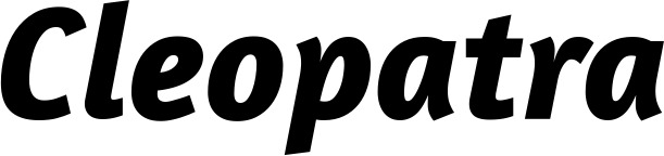 Vorschau des Bootsnamens "Cleopatra" als Schriftzug für "Bootsbeschriftung Kursiv 01"