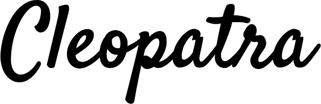 Vorschau des Bootsnamens "Cleopatra" als Schriftzug für "Bootsbeschriftung Klassisch 96"