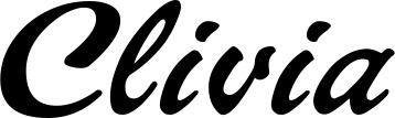 Vorschau des Bootsnamens "Clivia" als Schriftzug für "Bootsbeschriftung Klassisch 12"