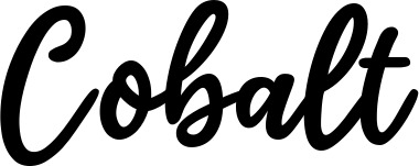Vorschau des Bootsnamens "Cobalt" als Schriftzug für "Bootsbeschriftung Klassisch 74"