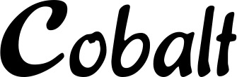 Vorschau des Bootsnamens "Cobalt" als Schriftzug für "Bootsbeschriftung Klassisch 15"