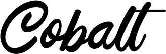 Vorschau des Bootsnamens "Cobalt" als Schriftzug für "Bootsbeschriftung Klassisch 102"