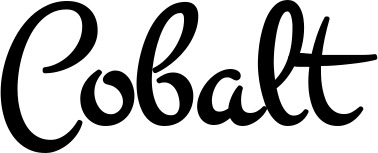Vorschau des Bootsnamens "Cobalt" als Schriftzug für "Bootsbeschriftung Klassisch 81"
