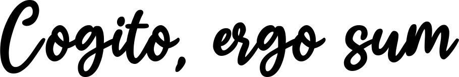 Vorschau des Bootsnamens "Cogito, ergo sum" als Schriftzug für "Bootsbeschriftung Klassisch 74"