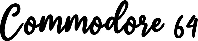 Vorschau des Bootsnamens "Commodore 64" als Schriftzug für "Style Klassisch 74"