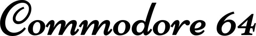 Vorschau des Bootsnamens "Commodore 64" als Schriftzug für "Bootsbeschriftung Klassisch 84"