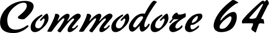 Vorschau des Bootsnamens "Commodore 64" als Schriftzug für "Bootsbeschriftung Klassisch 12"