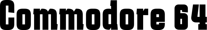 Vorschau des Bootsnamens "Commodore 64" als Schriftzug für "Bootsbeschriftung Fett 41"